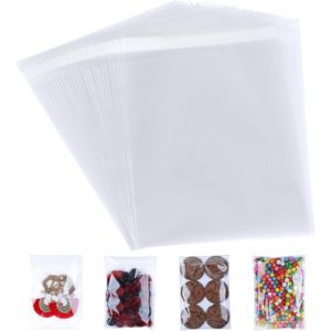 CelloMania C6 - Sachets en cellophane auto-scellants (lot de 100) - Transparents, autocollants, sacs-cadeaux en OPP pour cartes de v&oelig;ux, enveloppes et friandises - Sac en polypropyl&egrave;ne &eacute;pais et (CelloMania, neuf)