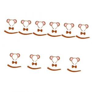 FRCOLOR Queue De Singe 10 Ensembles Ensemble De Bandeau De Singe Costumes Pour Animaux Soutenir Trousses Déguisement D'halloween Costume D'halloween Cravate -tête Animaux Bandeau Oreilles D'animaux (White Beach, neuf)
