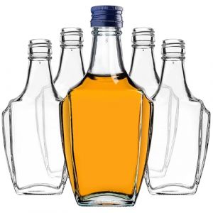 KADAX Lot de 50 bouteilles en verre vides &agrave; remplir - 250 ml - Avec bouchon &agrave; vis - Petites bouteilles d'alcool - Bouteilles de jus - Bleu (KADAX, neuf)