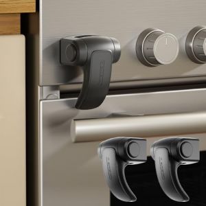 EUDEMON Verrou de four pour b&eacute;b&eacute;, s&eacute;curit&eacute; pour porte de four, facile &agrave; installer (Noir, 2 Pi&egrave;ces) (EUDEMON Baby Safety Products-EU, neuf)