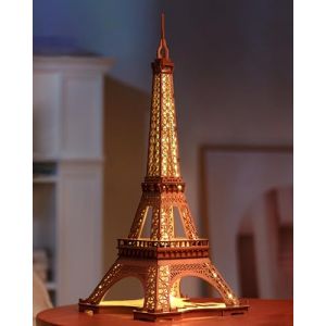 ROBOTIME Puzzle 3D LED Maquette de Tour Eiffel en Bois - Architecture Maquette en Bois a Construire Adulte - Construction Cadeaux pour Adultes et Adolescents - 164 Pièces (Robotime, neuf)