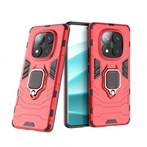 Coque pour Xiaomi Redmi Note 14 Pro 4G Housse Antichoc avec Anneau Rotatif Aimant Etui Magn&eacute;tique Rigide Dure Armure Bague Support Armure Renforc&eacute;e (Xiaomi Redmi Note 14 Pro 4G, Rouge) (Max Power Digital, neuf)