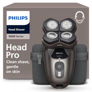 Philips Head Shaver Pro 9000 Series - Rasoir pour la t&ecirc;te d'hommes et femmes, t&ecirc;te flexible 360&deg;, lames ComfortCut, rasage efficace tout en douceur pour la peau, id&eacute;al en cadeau, mod&egrave;le HS9980/15 (JT-SmartShop, neuf)