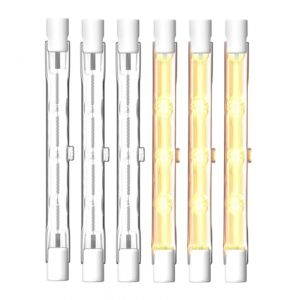 KINGYEENUO Pack de 6 Ampoules à Halogène 500W R7s 118mm, Projecteur à Halogène Linéaire R7S Blanc Chaud 2700K 5000lm 230V J118 Ampoule de Sécurité Double Extrémité 118mm Longueur, Dimmable (Haluyee, neuf)