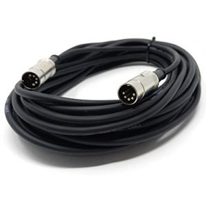DRUT C&acirc;ble MIDI m&acirc;le &agrave; m&acirc;le de 10m, 5 Broches DIN blind&eacute;, Flexible pour Ordinateur, synth&eacute;tiseur, Effets de Clavier, Instruments de Musique, c&acirc;ble Audio 33 Pieds (KABLE, neuf)