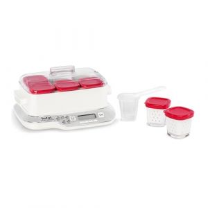 Tefal Multi Delices Express, Yaourti&egrave;re, 6 Pots, Rouge, Yaourt Maison, 5 Programmes automatiques, desserts lact&eacute;s, fromages blancs et desserts moelleux, Pots de 140ml, 100% sans BPA, YY5425FB (NouveauxMarchands?, neuf)