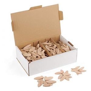 Set de chevilles plates de WFix | Type Lamello 20 10 0 - Fabriqu&eacute; en Europe, Assortiment de chevilles plates avec 500 chevilles en bois | convient pour lamelleuse bois avec fraise 4mm pour bois (werkzeugwelten, neuf)