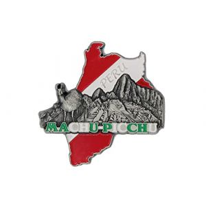 Aimants de r&eacute;frig&eacute;rateur en m&eacute;tal 3D City Souvenir de vacances de pays Londres Paris NewYork Berlin Duba&iuml; Amsterdam Rome Prague Milan Barcelone Venise (Machu Picchu) (Bristol Design Store, neuf)