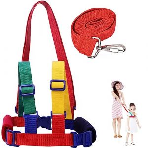 HREDZEO Harnais B&eacute;b&eacute; Marche,S&eacute;curit&eacute; 2 en 1 Ceinture Anti Perte Tout-Petits Harnais Bebe Marche Protection Ceinture pour Enfants (HONGJOY, neuf)