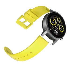 Ticwatch E3 Bracelet de montre, Bracelet de Remplacement E3, Bracelets de Montre en Silicone Jaune 20 mm (Mobvoi Official Store, neuf)