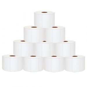 Molabel étiquettes thermiques, 57 x 32 mm, compatibles avec les imprimantes Zebra GC420d, GK420d, GX420d et GX420t, 1500 étiquettes par rouleau, 10 rouleaux. (NEW SOURCE, neuf)