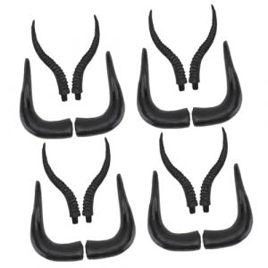 Healeved 8 de Buffle et Antilope Plastique Accessoires de Costume Diy pour Halloween et Fêtes Décoration de Tête et Durable (Accompany JY, neuf)