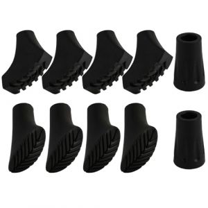 10 Pi&egrave;ces de Protecteurs en Caoutchouc pour B&acirc;tons de Marche Nordique, Embout Baton de Marche, Embout Baton Marche Nordique, Embouts Rempla&ccedil;ables Antid&eacute;rapants,Accessoires pour Randonneurs et Camping (HuiXingMing, neuf)