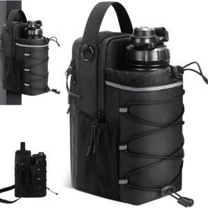 Sac Banane Magn&eacute;tique Sport/Gym - Porte Gourde Int&eacute;gr&eacute; - Fixation Magn&eacute;tique Puissante (2 ou 3 Aimants) - Imperm&eacute;able - pour Fitness, Voyage, Travail (ouyuanwansha, neuf)