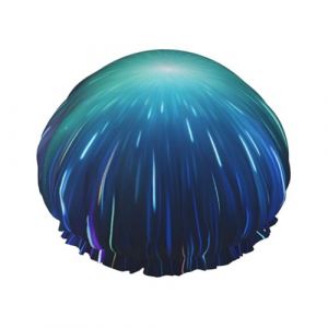 Bonnet de douche double couche réutilisable et imperméable avec épée légère pour femme (ZYQ-US, neuf)