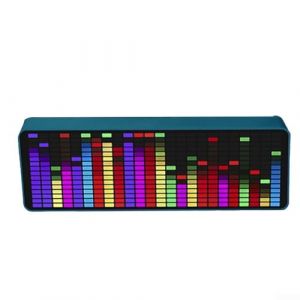 Indicateur de spectre musical, analyseur d'affichage du spectre de musique LED couleur VU m&egrave;tre RVB affichage du niveau audio ampli carte lifier avec c&acirc;ble audio USB (popmall-eu, neuf)