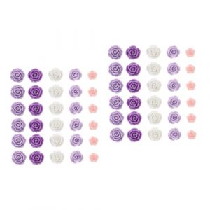 jojofuny 2 Ensembles Punaise Pratique Punaises Color&eacute;es Coules De Pouce De Fleur Punaise Rose Floral Punaise En Forme De Rose Petite Punaise Accessoire M&eacute;tal Violet,mauve 40 Pi&egrave;ces * 2 (Merlun, neuf)