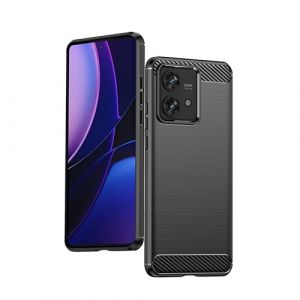 Wookfiss Coque pour Motorola Moto Edge 40 Neo Cover [Anti-Choc Air Cushion][Texture Fibre de Carbone ] Anti-Choc Silicone Housse Etui pour Moto Edge 40 Neo Bumper Housse Etui de Protection Souple Case (Wookfiss Direct, neuf)