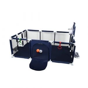 XUANYU Parc B&eacute;b&eacute; Rectangulaire avec Barri&egrave;res et Porte, Parcs de Jeux Pliable en Tissu Oxford, Centre d'activit&eacute;s B&eacute;b&eacute;, Parc Enfant pour Int&eacute;rieur/Ext&eacute;rieur (Bleu 180 x 120 x 66 cm) (XUASHW, neuf)
