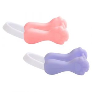 DECOMELODY Lot de 2 Pinces pour Fa&ccedil;onner le Nez en Silicone Correcteur de Nez Relev&eacute; pour Adultes et Gar&ccedil;on et Filles Usage Nocturne Couleurs Rose et Violet Outil de Beaut&eacute; Pratique pour (FINNG, neuf)