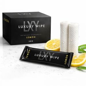 Lingettes citron (bo&icirc;te de 200 unit&eacute;s) - Lingettes humides - Lingettes - Serviettes de nettoyage - Lingettes - Lingettes humides - Lingettes citron mains fruits de mer - Lingettes rafra&icirc;chissantes (Gr&egrave;vol Project, neuf)