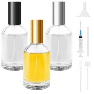 Bohoray 3Pcs 30ml flacon vaporisateur Verre, Vaporisateur Huile Essentielle, Vaporisateur Parfum vide, Flacon Parfum Vide, Flacon Spray Vide Avec Entonnoirs, Seringues, Cathéter, Pipette, Presseur (BOHAOWL, neuf)