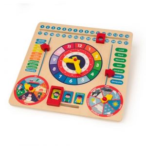 oxybul | Horloge Calendrier en Bois | 3 Ans - 6 Ans (OXYBUL, neuf)