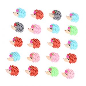 Gadpiparty 3 Ensembles Accessoires En R&eacute;sine Pour H&eacute;risson Accessoires Pour Couvre-Chefs Fournitures De Bricolage Embellissements Pour H&eacute;risson Jolis D&eacute;cors Pour Animaux 20 pi&egrave;ces * 3 (Curve Line, neuf)