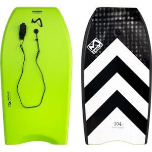 Mesle Bodyboard Enfants & Adultes Speed Skin avec Leash, Débutants & Confirmés, Planche de Surf pour Plage, Mer, Piscine, Planche de Natation, Boogie Board (Mesle Watersports, neuf)