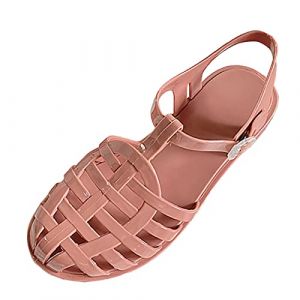 Sandales en Caoutchouc pour Femme, Unisexes, en Plastique, Chaussures Classiques à Boucle Transparente, Sandales en Caoutchouc, Chaussures de Plage en Cristal Geschenke (vicici-cinea, neuf)
