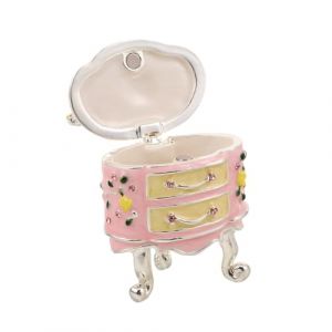 ERINGOGO Bo&icirc;te &agrave; Bijoux R&eacute;tro M&eacute;tal &Eacute;maill&eacute; avec Miroir Pirate Compact pour Bijoux Anneaux et Boucles Oreilles Organisateur &Eacute;l&eacute;gant pour Table de Toilette Cr&eacute;atif pour Mariage et (Jehmal, neuf)