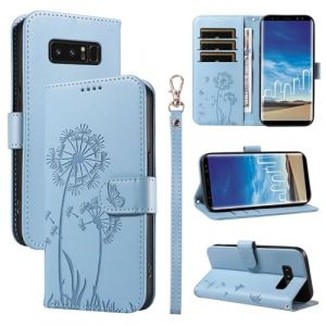 HUANGTAOLI Coque pour Samsung Galaxy Note 8, Housse &agrave; Rabat en Cuir, B&eacute;quille et 3 Porte-Carte, Flexible et Pliable, L&eacute;g&egrave;re et Antid&eacute;rapante, Protection &agrave; 360 degr&eacute; et Absorbant de Choc (gogoindustry, neuf)