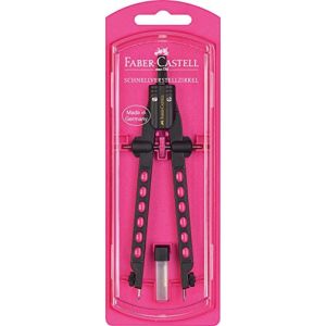 Faber-Castell Pink 174335 Compas à réglage Rapide Factory Neon (allpremio, neuf)