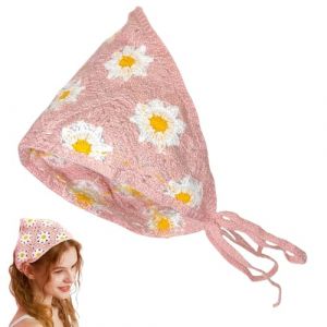 Foulard triangulaire en crochet, bandana pour cheveux, bandana tricoté pour femmes et filles (juanyub, neuf)