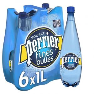 PERRIER - Fines Bulles Eau Minérale Naturelle Gazeuse 6X1L - Livraison Gratuite - Prix Par Unité (Speedyshop livraison rapide, neuf)