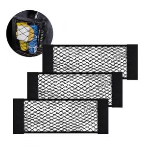 GTLM 3PCS 60x25cm Filet Rangement,Filet Coffre Voiture Extensible pour Coffre Voiture,Rangement Voiture Universel pour Coffre,Rangement Voiture Interieur pour Voiture,Camion,SUV (60x25cm/3PCS) (GTLM, neuf)