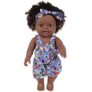 Comebachome Baby Baby Dolls, 12 Pouces Africain Africain Black Girl Doll avec des vêtements et du Bandeau, Une poupée conjointe Mobile réaliste pour Les Enfants (Style 1) (inhuius, neuf)