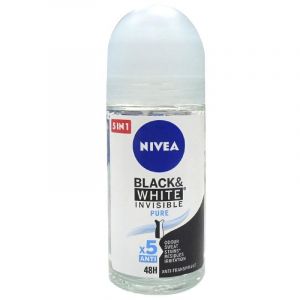 Nivea Invisible For Black & White Pure Deo Roller - 6 x 50 ml (IwonaTEC, neuf)