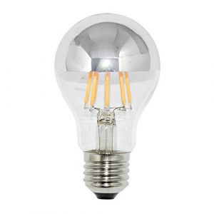 Ampoule &agrave; filament LED Blanc chaud T&ecirc;te miroir argent&eacute;e 8 W = ampoule &agrave; incandescence AGL de 75 W Culot E27 (ncc-design, neuf)