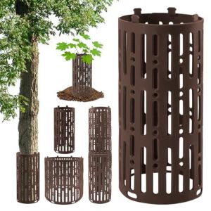 dellyy Protection Arbre Tronc, Plantes D'Écorce Protection, Lot de 4 Protections pour Tronc d'arbre, Protection Contre Les Morsures, Protection Extensible Contre Les Rongeurs (Marron) (QINH, neuf)