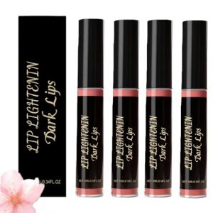 Huile d'éclaircissement des lèvres pour les lèvres noires - Huile hydratante rose avec vitamine E, baume teinté pour les femmes et les hommes, hydratant durable pour les fissures sèches (4) (BRVLY, neuf)