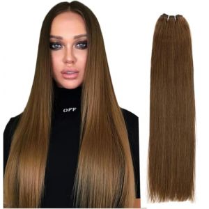 Extensions de cheveux humains raides, tissage en lot, rapport hauteur/largeur 14-28, 100 g/pièce, extensions de cheveux (taille : 3 pièces/lot, couleur : #613_22 pouces)-1 pièce/lot-8_26 pouces (yichangshikaiyisishangmaoyouxiangongsi, neuf)