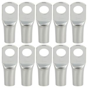 DIFLAX 10 Pièces Cosses Tubulaires 16mm² M6, Cosses Annulaires, Cosses à Sertir a Oeil à Anneau, Cosse Electrique Plate, Œillet en Cuivre Étamé Cosse à Sertir pour Voiture, Cosses Annulaires 16mm² (SVF TUNDER PRICE, neuf)