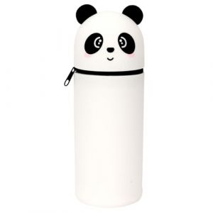MOTIBACK Kawaii Trousse d'écolier 2 en 1 en silicone souple Motif dessin animé Stand Up Trousse à crayons Trousse à crayons en forme d'animal, multicolore, Panda blanc (GUTTAVAN Kft., neuf)
