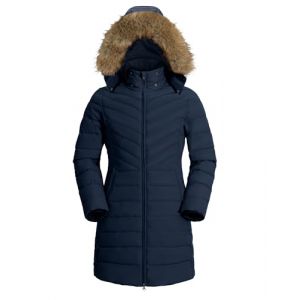 Pioneer Camp Manteau Femme Hiver Chaud avec Capuche Coupe-vent Imperm&eacute;able Doudoune Longue Veste Matelass&eacute;E 2 Zipp&eacute;e Rembourr&eacute; Manteaux Fermetures &Eacute;clair Lat&eacute;rales Parka （Bleu Marine;S (PioneerCamp Store, neuf)