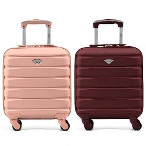 Flight Knight Lot de 2 valises rigides legeres en ABS a 4 Roues Cabine Bagage a Main Approuve Les compagnies aeriennes - British Airways et Taille maximale pour easyJet Grand Sac de Cabine 56x45x25cm (Prime Brands Group FR, neuf)