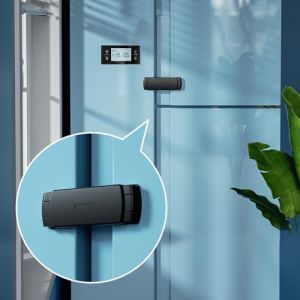 SAFELON 2 Pi&egrave;ces Am&eacute;lior&eacute; Serrure de porte de r&eacute;frig&eacute;rateur fran&ccedil;ais de s&eacute;curit&eacute; pour b&eacute;b&eacute;, serrure de r&eacute;frig&eacute;rateur &agrave; double porte &agrave; l&rsquo;&eacute;preuve des enfants (Noir) (WOKEFUN, neuf)