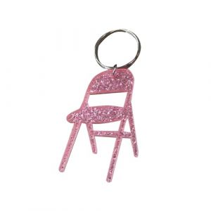 2023 New Fun Chaise Pliante Porte-cl&eacute;s Pendentif Double Imprim&eacute; Chaise Pliante Acrylique Imprim&eacute; Porte-cl&eacute;s Porte-cl&eacute;s Blanc &Eacute;l&eacute;phant Cadeau Ornement (1 PCS) Porte-Cl&eacute;s Personnalisables (I, One Size) (HZling, neuf)