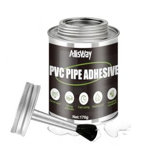 Allisway Colle Pvc, 170 g (Avec Petit Pinceau) Colle Pvc Plomberie, colle Neoprene pour Raccordement de Tuyaux, Tuyau D'&eacute;Vacuation, Tuyau en Plastique, Joint &eacute;Tanche, Liaison Forte (HUANKEKEJI, neuf)