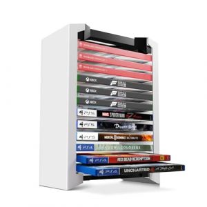 TNP Tour de rangement pour jeux vid&eacute;o (12 CD/Blu-ray) Support universel pour DVD PS5 Playstation 4 Nintendo Switch Xbox Films (TNP UK, neuf)